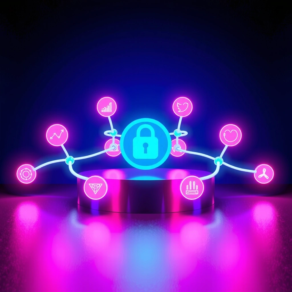 Third-party integration and network connections illustration